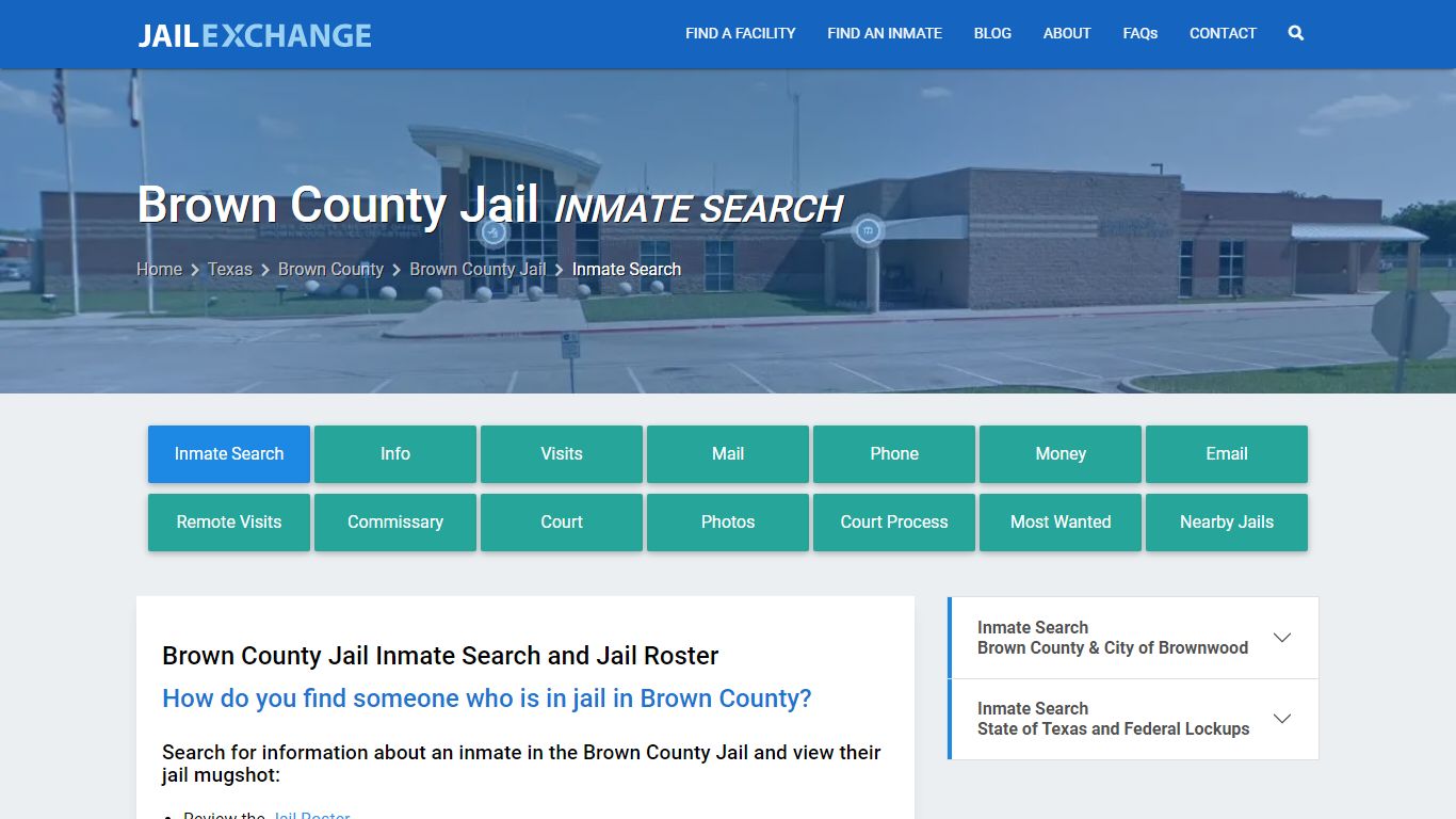 Brown County Jail Inmate Search - Jail Exchange